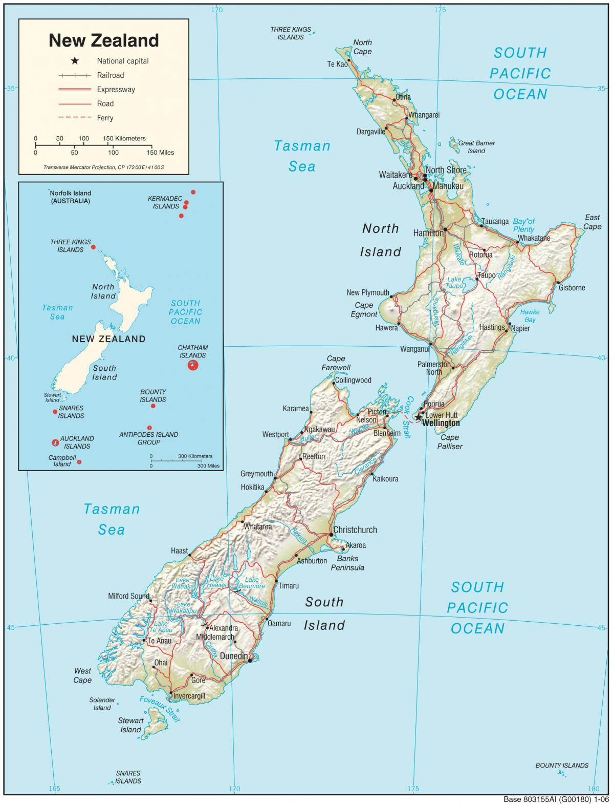 Yeni Zelandiya kart HD